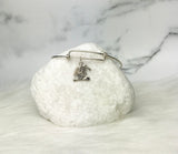 Graduation Gift Sterling Silver Diploma and Graduation Hat Charm Bangle