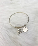 Graduation Gift Sterling Silver Diploma and Graduation Hat Charm Bangle