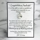 graduation gift mustard seed necklace sterling silver mountain