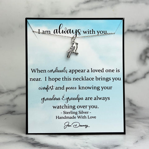cardinal quote grandma and grandpa sympathy gift