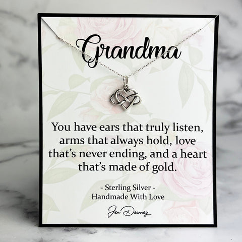 grandma quote meaningful gift idea heart that's made of gold