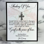 Sympathy Gift Grief Is Price of Love Sterling Silver Cross Necklace