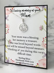 In Loving Memory Of Your Mom Sympathy Gift Sterling Silver Teardrop Necklace