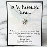 Incredible Nurse Quote RN Stethoscope Sterling Silver Necklace