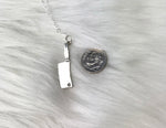 sterling silver butcher knife necklace