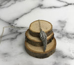 Friends Are Angels Who Lift Us Sterling Silver Angel Wing Necklace