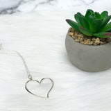 Romantic Valentine Gift Idea For Her Love You More Sterling Silver Heart Necklace