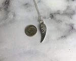 Friends Are Angels Who Lift Us Sterling Silver Angel Wing Necklace