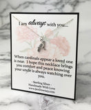 Loss of Uncle Sympathy Gift Sterling Silver Cardinal Necklace