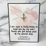 Bridesmaid Gift Sterling Silver Airplane Necklace