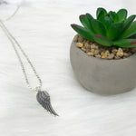 mens jewelry angel wing necklace sterling silver