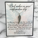 Confirmation Wishes Sterling Silver Angel Wing Necklace
