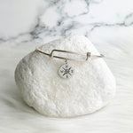 Daughter Off To College Gift Compass Bangle Sterling Silver