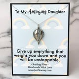 Amazing Daughter Gift Idea Give Up Everything That Weighs You Down Hot Air Balloon Necklace