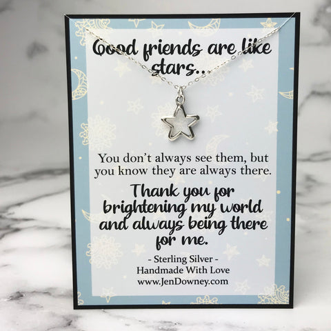 good friends are like stars friendship quote