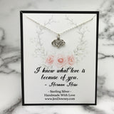 i know what love is because of you romantic quote