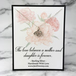 Love Between Mother and Daughter Is Forever Sterling Silver Infinity Heart Necklace