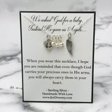 Multiple Miscarriage Necklace Pearl Drop Charm God Gave Us Angels