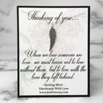 Thinking Of You Sympathy Quote Learn To Live With The Love They Left Angel Wing Necklace Sterling Silver
