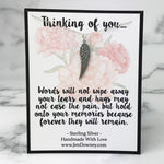 Thinking Of You Sympathy Gift Memories Remain Sterling Silver Angel Wing Necklace