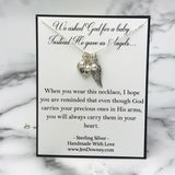 Multiple Miscarriage Necklace Pearl Drop Charm God Gave Us Angels