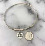 Too Perfect  For This World Miscarriage Bracelet Sterling Silver Baby Feet Heart
