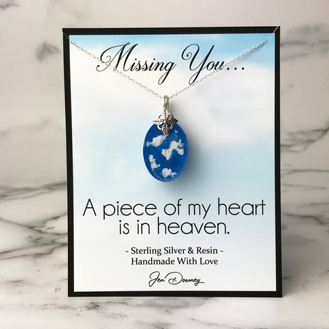 resin cloud necklace sympathy gift
