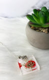 gothic vintage wildflower necklace