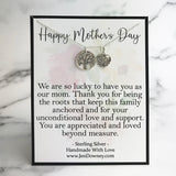 mom is the roots that anchor the family tree mother's day quote gift idea