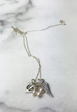 Multiple Miscarriage Necklace Pearl Drop Charm God Gave Us Angels