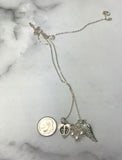 Multiple Miscarriage Necklace Pearl Drop Charm God Gave Us Angels