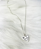 Registered Nurse Stethoscope Heart Necklace