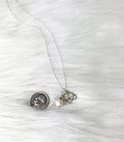 One Year Anniversary Gift For Her Fresh Water Pearl Romantic Sterling Silver Necklace