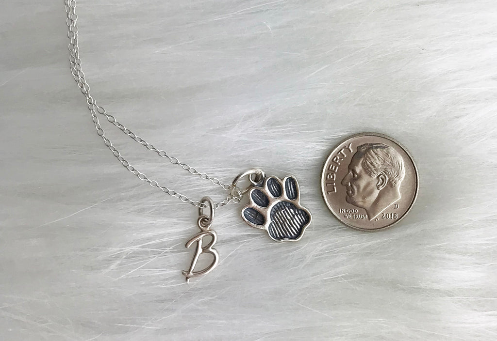 Paw Print Necklace Sterling Silver Paw Print Necklace Tiny Pawprint Necklace  Cat Dog Lovers Jewelry Pet Memorial Necklace Pet Jewelry - Etsy