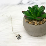 Sorry For Your Loss Pet Sympathy Meaningful Gift Meet Another Day Sterling Silver Paw Print Necklace