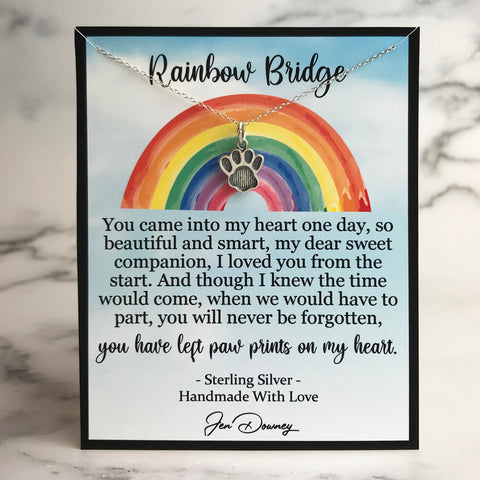 rainbow bridge pet sympathy gift