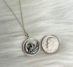 sterling silver raven necklace