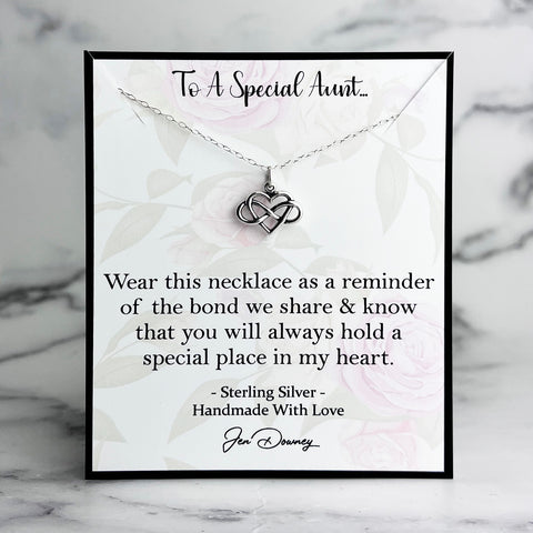 Special Aunt Always Hold A Place In My Heart Sterling Gift Necklace