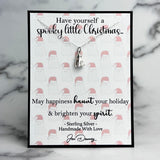 Spooky Christmas Gift Happiness Haunt Your Holiday Sterling Ghost Necklace