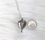 Life Is Either A Daring Adventure Or Nothing Sterling Silver Hot Air Balloon Necklace