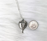 Friendship Quote We Will Always Be Friends Sterling Silver Hot Air Balloon Necklace