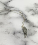 Confirmation Wishes Sterling Silver Angel Wing Necklace
