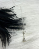 sterling silver witches broom necklace