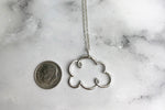 Go Confidently In The Direction Of Your Dreams Graduation Gift Cloud Pendant Sterling Silver Necklace