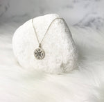 sterling silver compass necklace