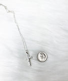 sterling silver crucifix necklace for her