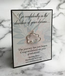 Go Confidently In The Direction Of Your Dreams Graduation Gift Cloud Pendant Sterling Silver Necklace
