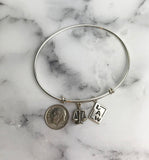 Scales of Justice Law Book Sterling Silver Bangle Bracelet Graduation Gift