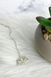 sterling silver lotus necklace