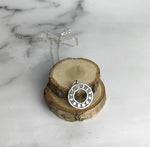 Moon Phase You Are Whole Quote Sterling Silver Necklace